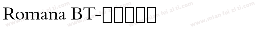 Romana BT字体转换